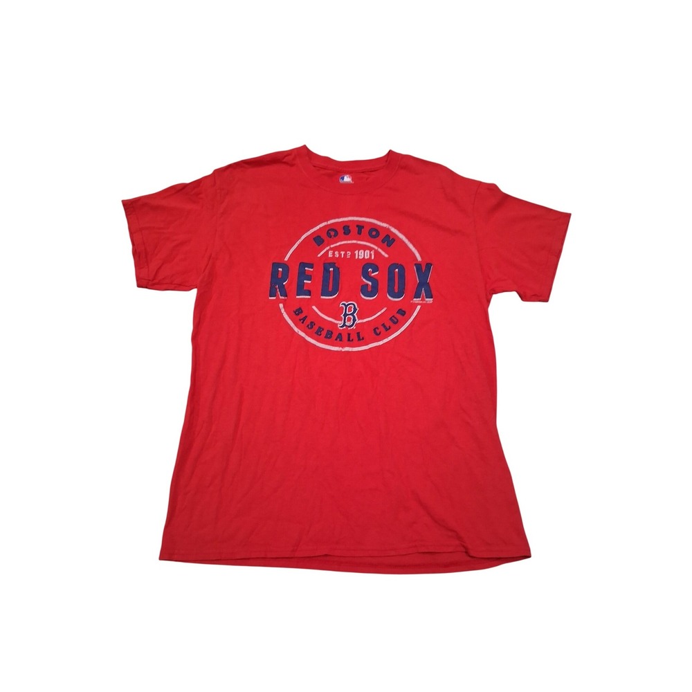 MLB‎ Boston Red Sox T-Shirt Mens Large Red Graphic Baseball Club Short Sleeve L